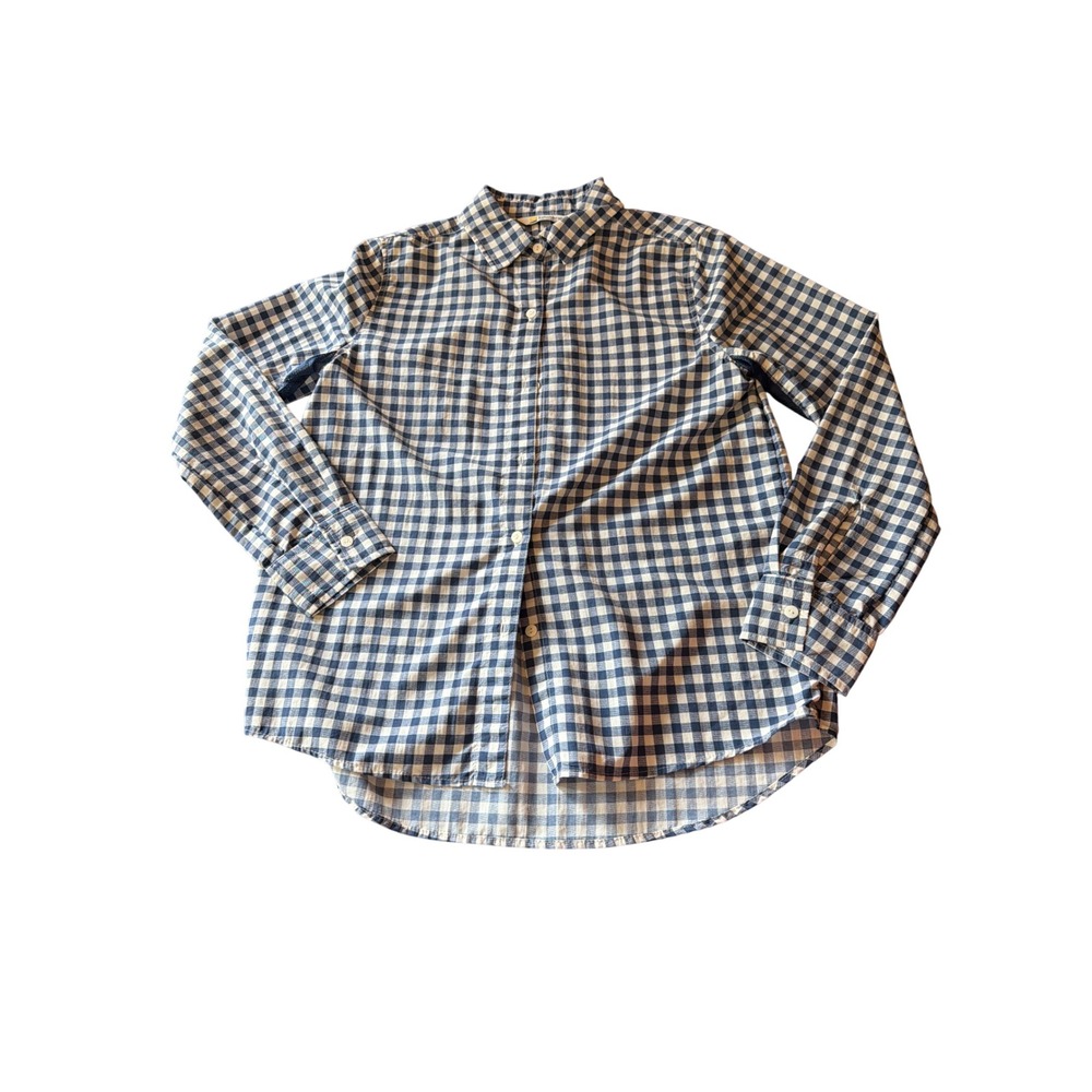 Solumbra Shirt Blue Gingham Button Down Mesh Vent Long Sleeve 1753P19 XS